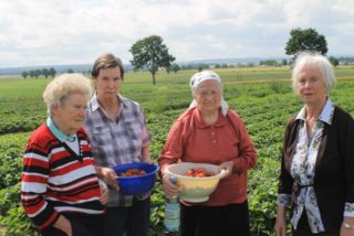 Frau Güse, Frau Kurze, Frau Obenlender und Frau Klaas nach erledigter Arbeit